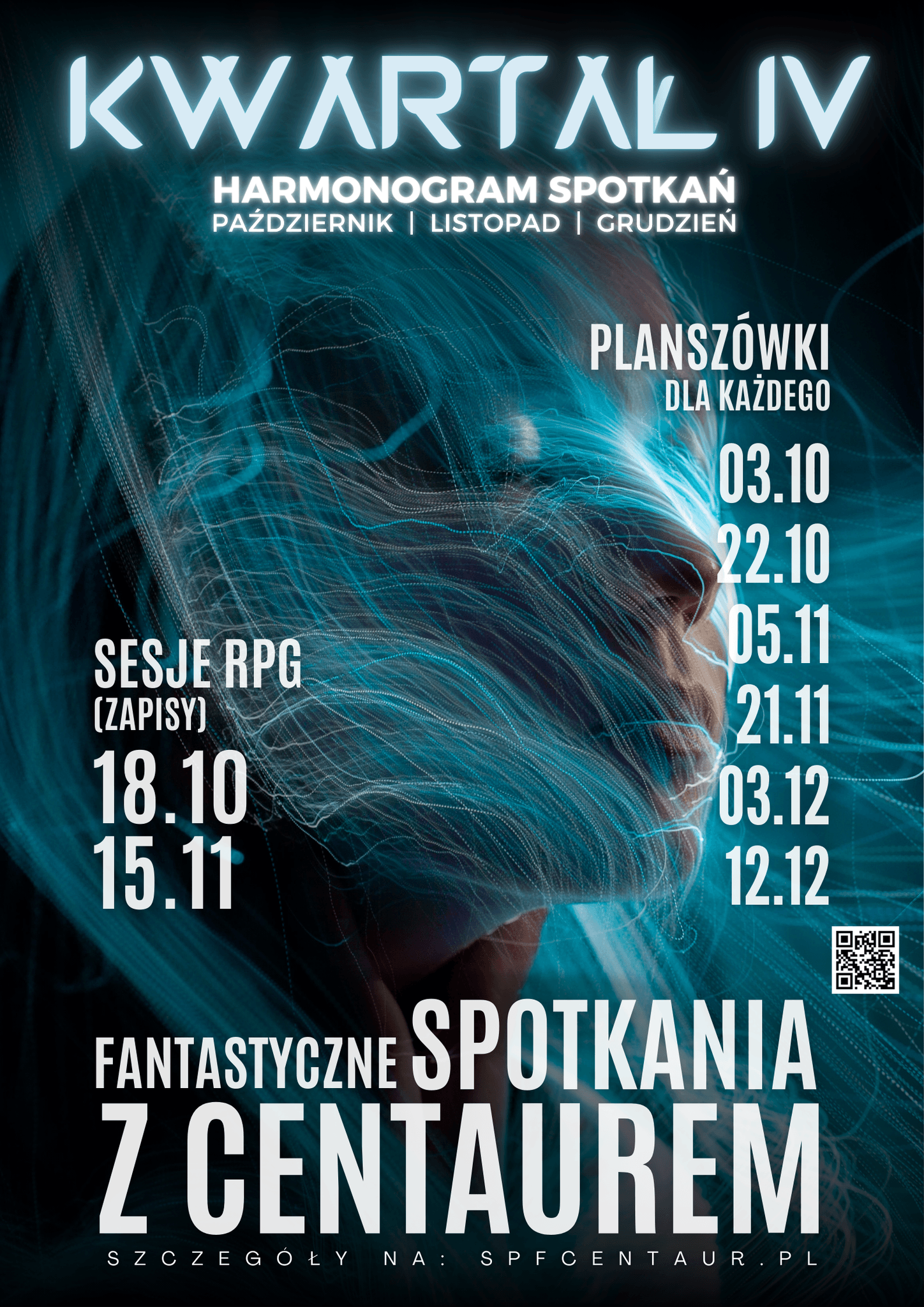 plakat z harmonogramem na 4 kwartał